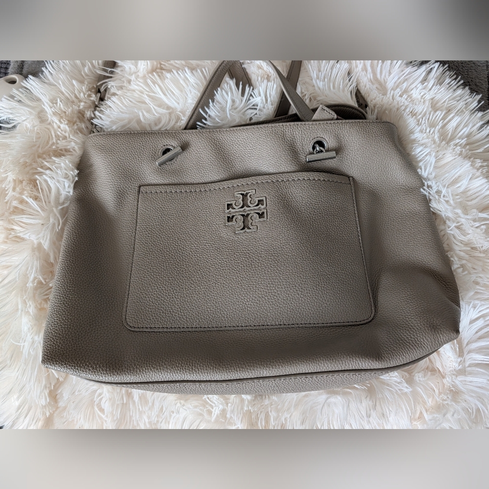 Tory Burch Britten Satchel Gray